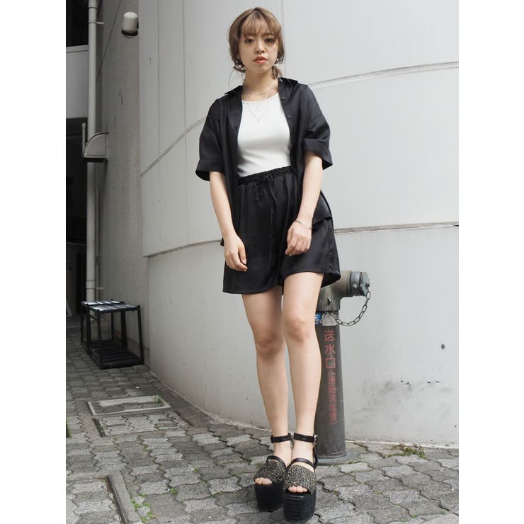 ヴィンテージサテンショートパンツ【セットアップ着用可能】[品番：MKSW0029358]｜EVRIS（エブリス）のレディースファッション通販｜SHOPLIST（ショップリスト）