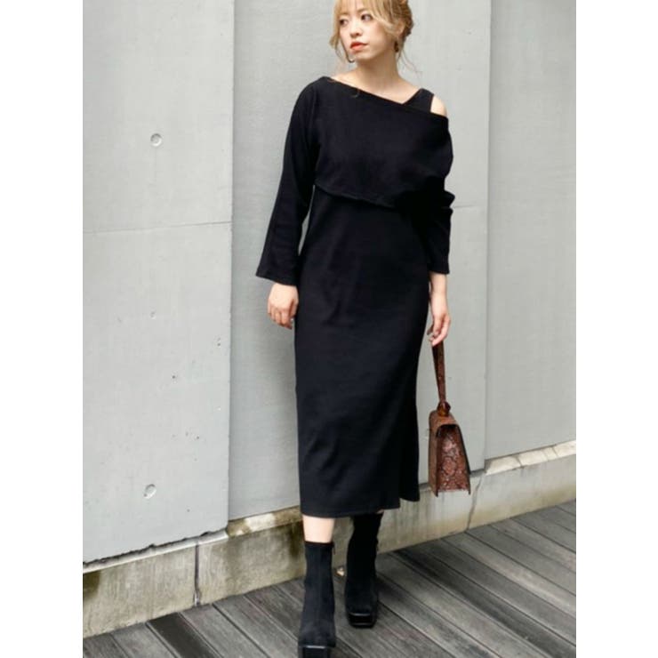 包装無料 送料無料 定価9900円 Evris レイヤードベロアワンピース 秋新作 エヴリス 柔らかい Dermazo Com