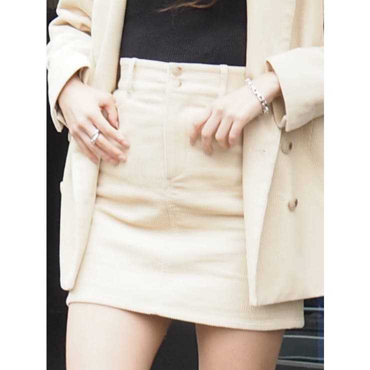 コーデュロイミニスカート【セットアップ着用可能】[品番