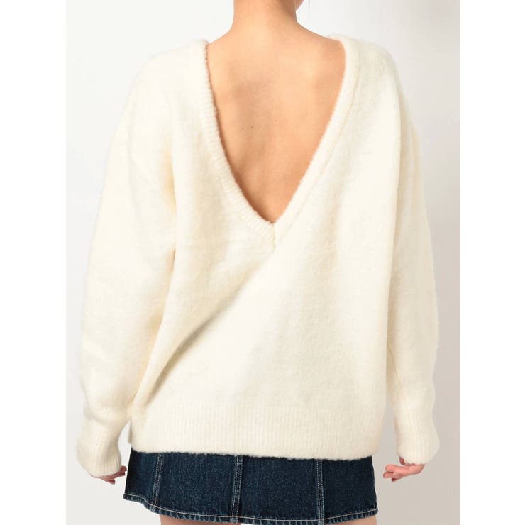 WIDEバックオープンニットTOPS[品番：MKSW0033917]｜EVRIS
