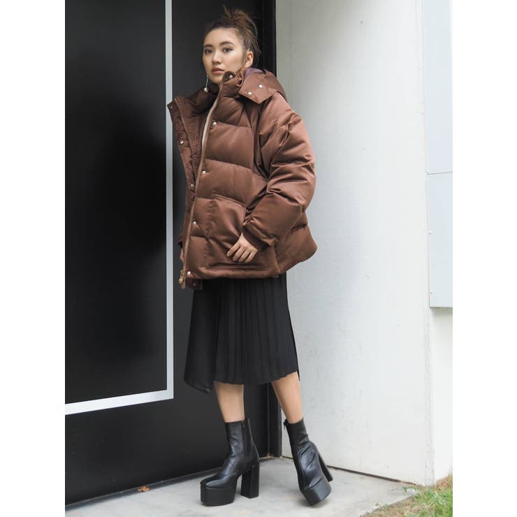 HOODIE LONG ダウンライクコート[品番：MKSW0033080]｜EVRIS