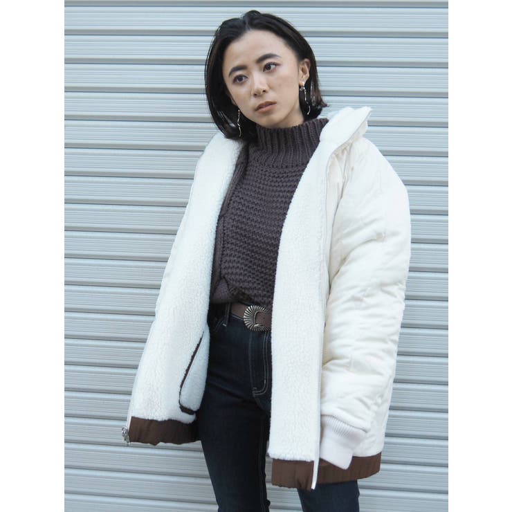 バイカラーリバーシブルボアブルゾン[品番：MKSW0034207]｜EVRIS