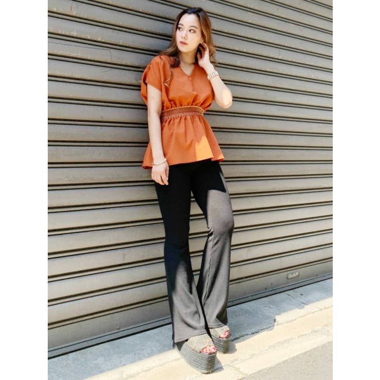 リブフレアレギンスパンツ | EVRIS | 詳細画像16 