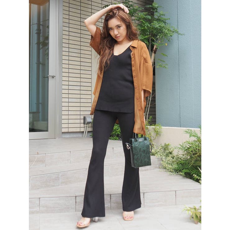 リブフレアレギンスパンツ | EVRIS | 詳細画像25 