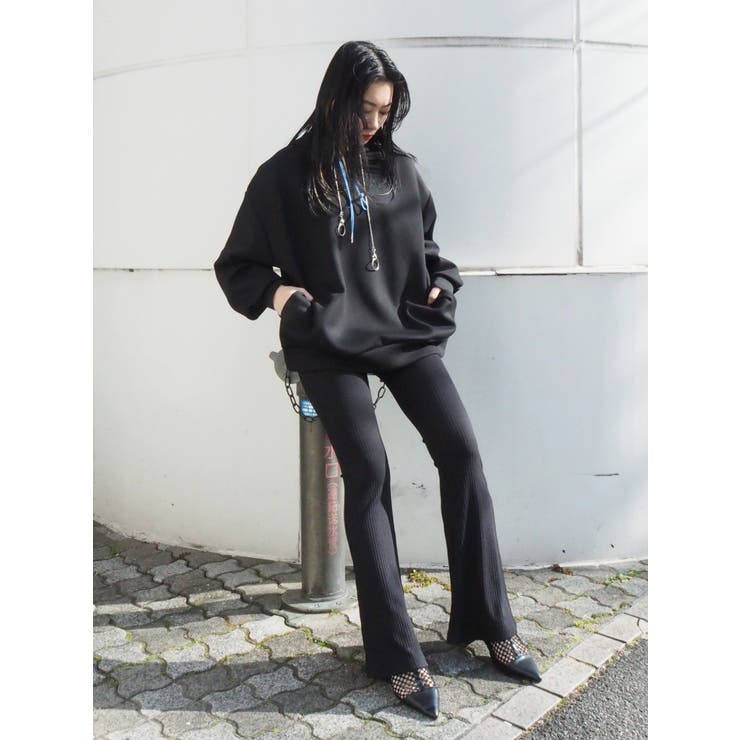 リブフレアレギンスパンツ | EVRIS | 詳細画像7 