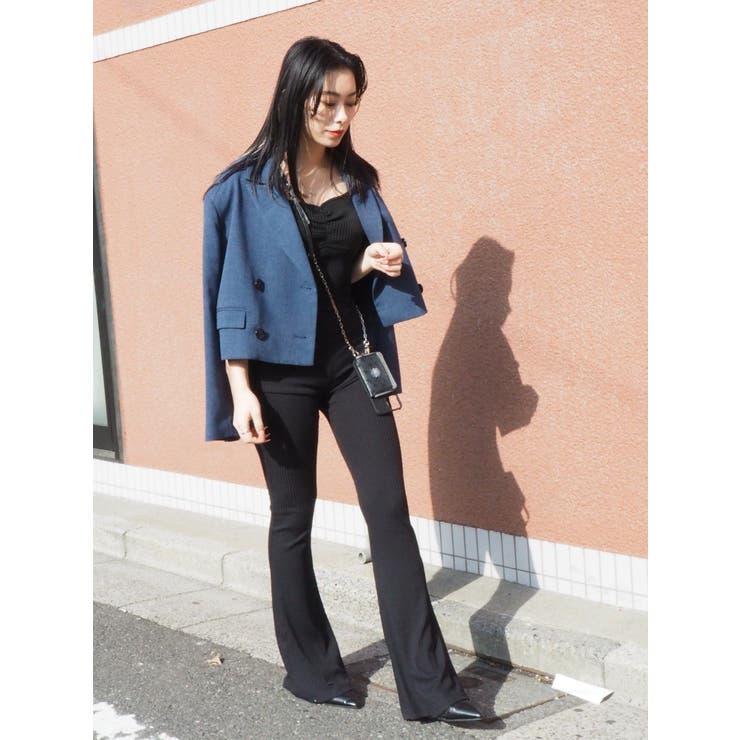 リブフレアレギンスパンツ | EVRIS | 詳細画像9 