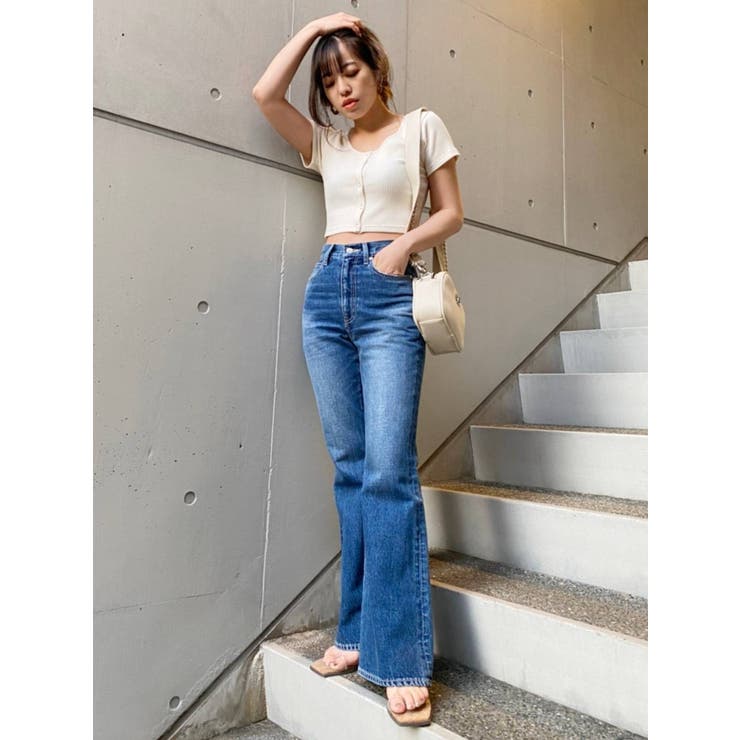 美品*.+EVRIS 希少 ウエストオープンフレアデニムパンツ ギャル 夏 美品*.+EVRIS 希少 ウエストオープンフレアデニムパンツ ギャル 夏
