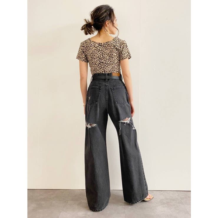 BACKスラッシュワイドデニムパンツ[品番：MKSW0036496]｜EVRIS