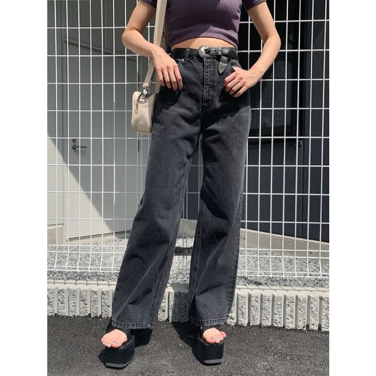 BACKスラッシュワイドデニムパンツ[品番：MKSW0036496]｜EVRIS