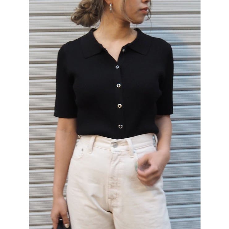リブタイトポロニットtops 品番 Mksw Evris エブリス のレディースファッション通販 Shoplist ショップリスト