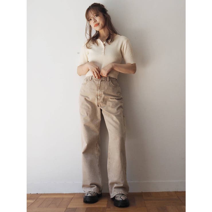 EVRIS バックオーバースラッシュワイドデニムパンツ BACKスラッシュワイドデニムパンツ[品番：MKSW0038994]｜EVRIS