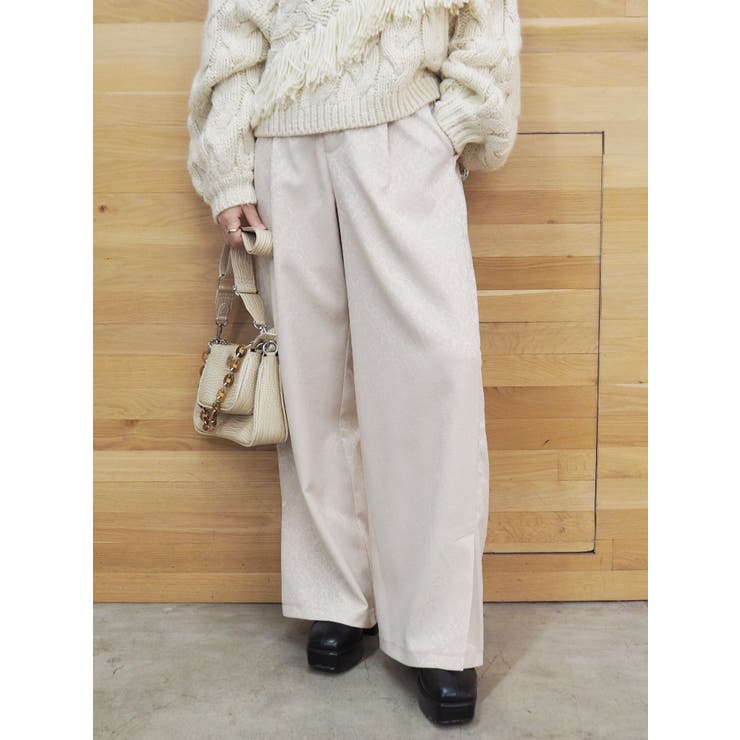 ジャガードワイドパンツ 品番 Mksw Evris エブリス のレディースファッション通販 Shoplist ショップリスト
