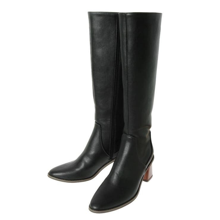 ウッドヒールロングブーツ[品番：MKSW0038888]｜EVRIS（エブリス）の