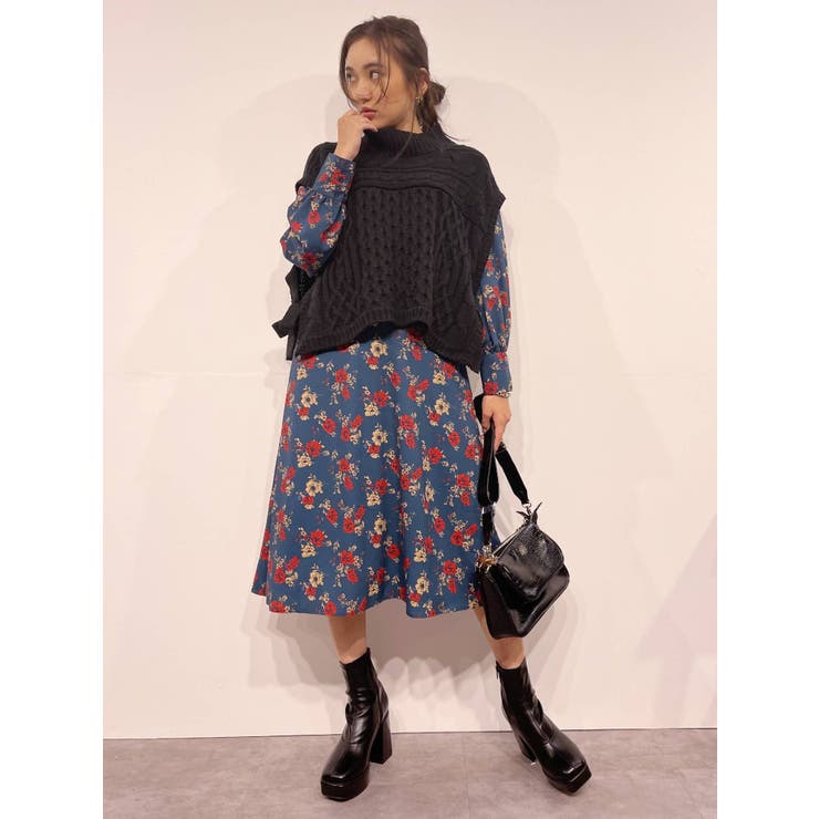 ケーブルベストレイヤードニットトップス | EVRIS | 詳細画像24 