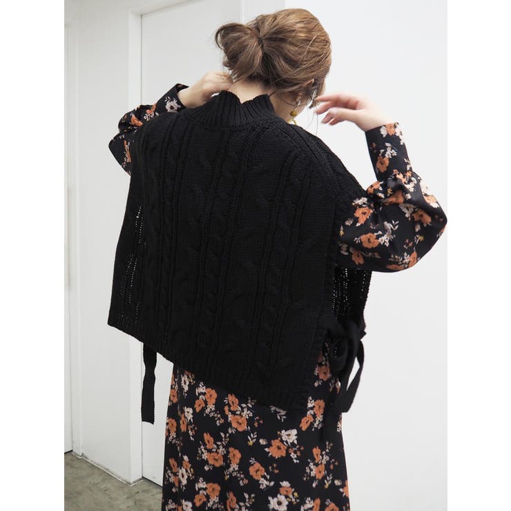 ケーブルベストレイヤードニットトップス | EVRIS | 詳細画像26 