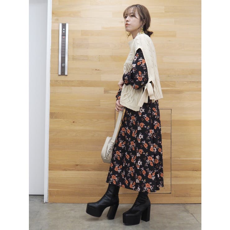 ケーブルベストレイヤードニットトップス | EVRIS | 詳細画像37 