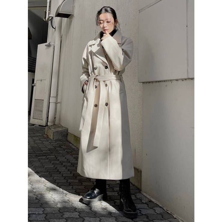 フェイクウールロングチェスターコート[品番：MKSW0042258]｜EVRIS