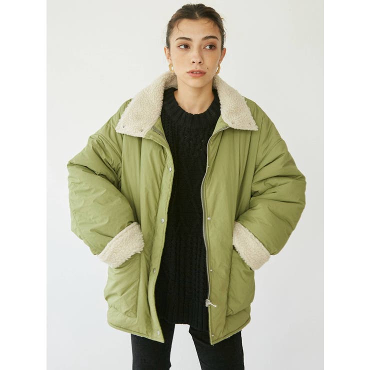 【希少】vintage 40s イタリア製 襟ボアジャケットブルゾン グリーン 古着 ROUNDTREE & YORKE ブルゾン ジップアップ ジャケット