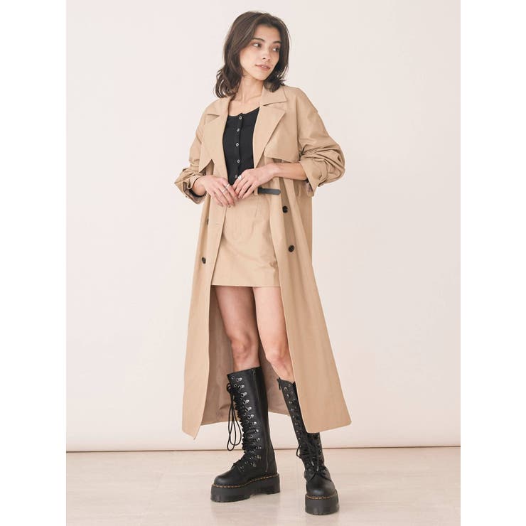 チェーンベルトトレンチコート【セットアップ着用可能】[品番