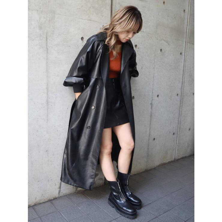 EVRIS ZIPデザインワークブーツ　ジップ　エヴリス　厚底 EVRIS（エヴリス）の「ZIPデザインワークブーツ（ブーツ）」 - WEAR