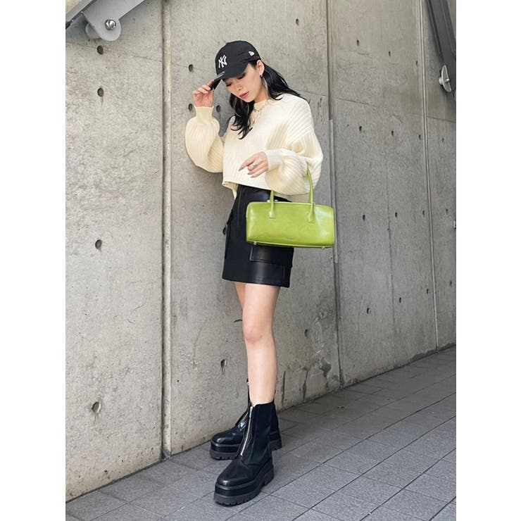 EVRIS ZIPデザインワークブーツ　ジップ　エヴリス　厚底 EVRIS（エヴリス）の「ZIPデザインワークブーツ（ブーツ）」 - WEAR
