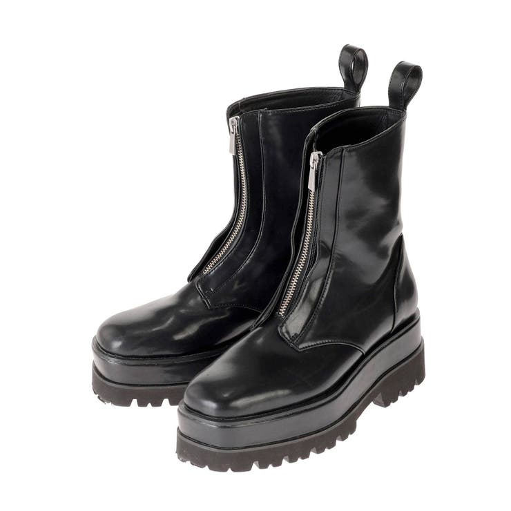 EVRIS ZIPデザインワークブーツ　ジップ　エヴリス　厚底 EVRIS（エヴリス）の「ZIPデザインワークブーツ（ブーツ）」 - WEAR
