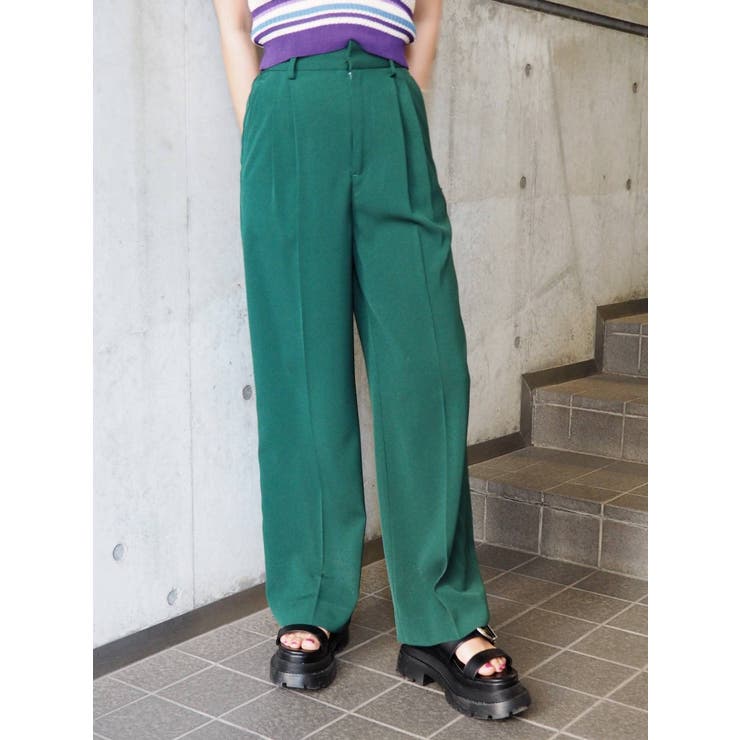 タックストレートカラーパンツ[品番：MKSW0044031]｜EVRIS
