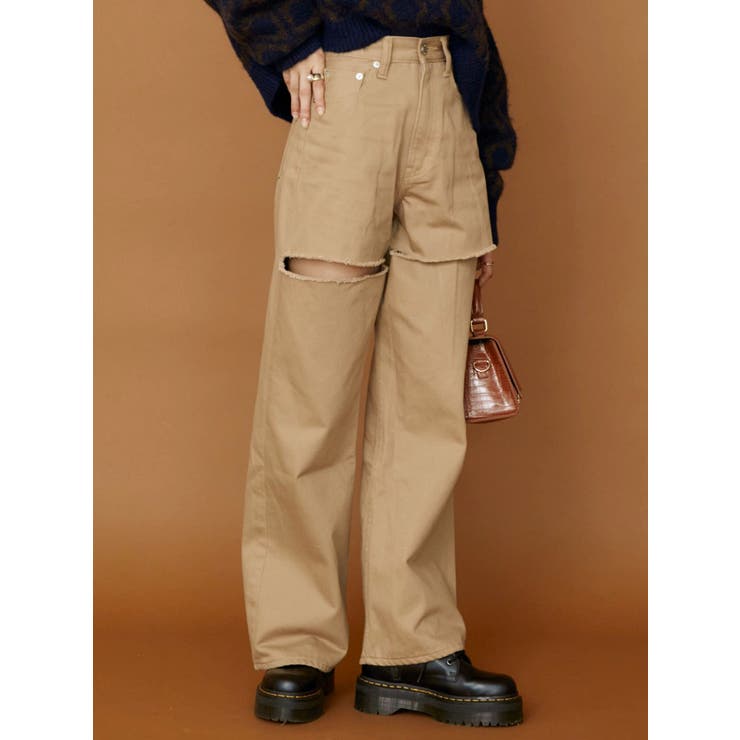 フロントスラッシュワイドパンツ 品番 Mksw Evris エブリス のレディースファッション通販 Shoplist ショップリスト