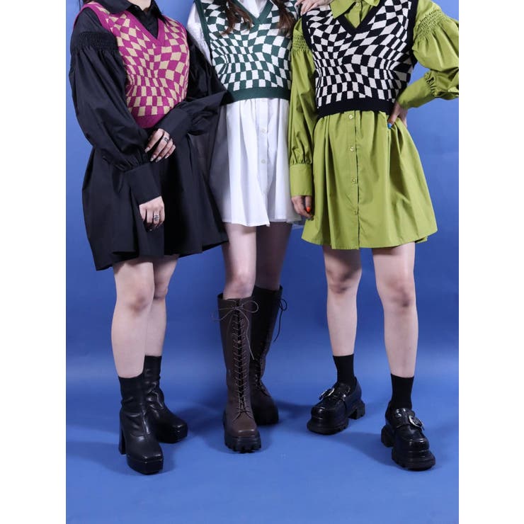 ティアードシャツワンピース[品番：MKSW0045591]｜EVRIS