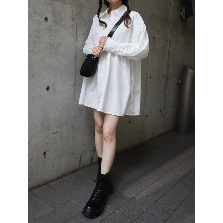 ティアードシャツワンピース[品番：MKSW0045591]｜EVRIS