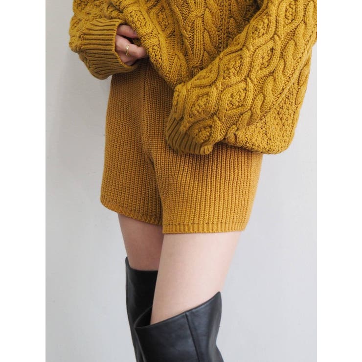ニットショートパンツ【セットアップ着用可能】[品番