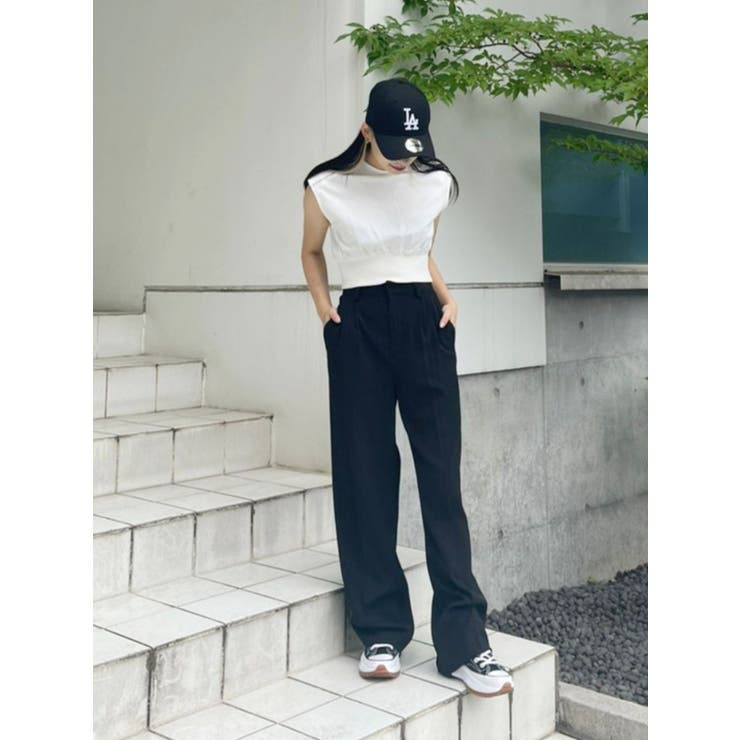 タックストレートカラーパンツ | EVRIS | 詳細画像3 