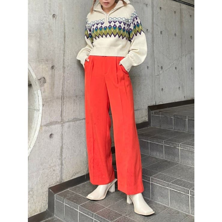 タックストレートカラーパンツ | EVRIS | 詳細画像30 