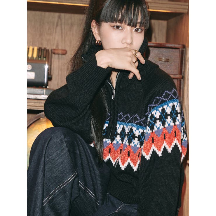 ノルディックZIPニット[品番：MKSW0046141]｜EVRIS（エブリス）の