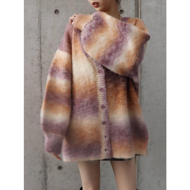 グラデーションニットカーディガン[品番：MKSW0046159]｜EVRIS