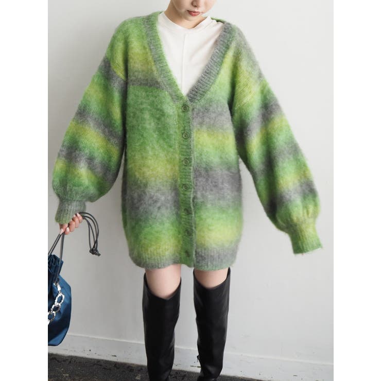 期間限定値下げ！bedsidedrama グラデーションニットカーディガン 期間限定値下げ！bedsidedrama グラデーションニットカーディガン