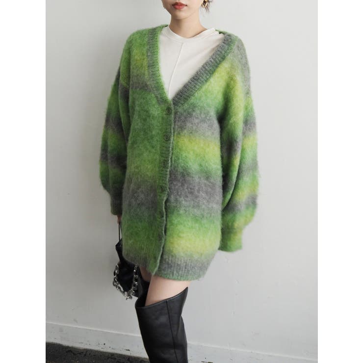 グラデーションニットカーディガン[品番：MKSW0046159]｜EVRIS