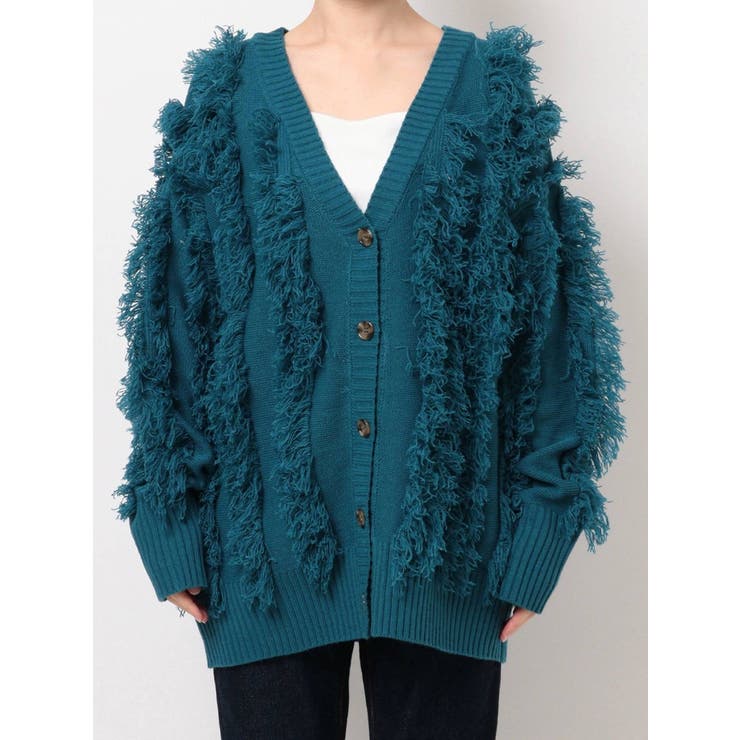 フリンジルーズカーディガン[品番：MKSW0047450]｜EVRIS