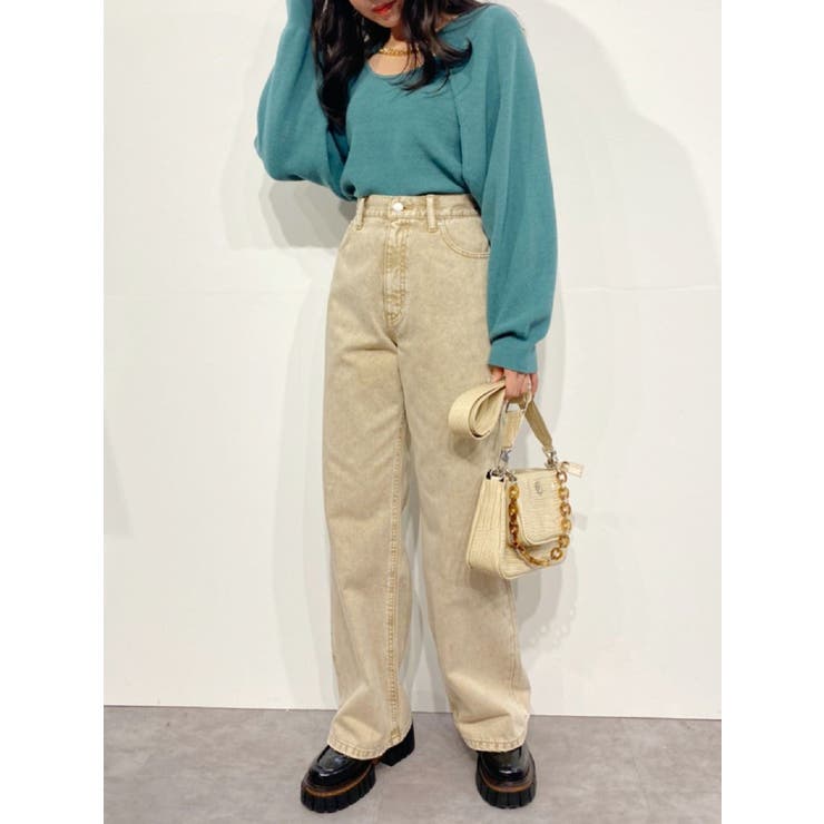 チェーンモチーフレイヤードニットトップス[品番：MKSW0050549