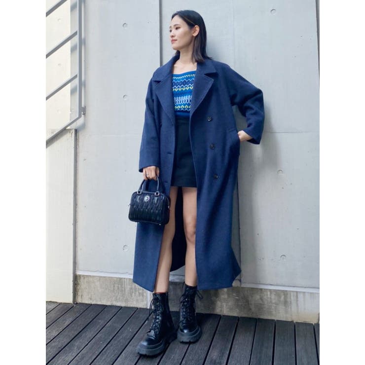 フェイクウールロングコート[品番：MKSW0047658]｜EVRIS（エブリス）の