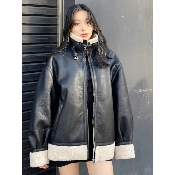 専用❗️wee9s オーバーサイズボアフーディーブルゾン　ブラック UNISEX】over size BOA hoodie blouson / オーバーサイズボア