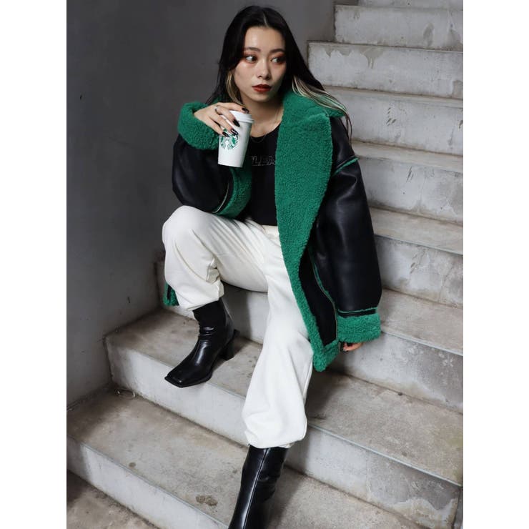 WEB限定】カラーボアブルゾン[品番：MKSW0048289]｜EVRIS（エブリス