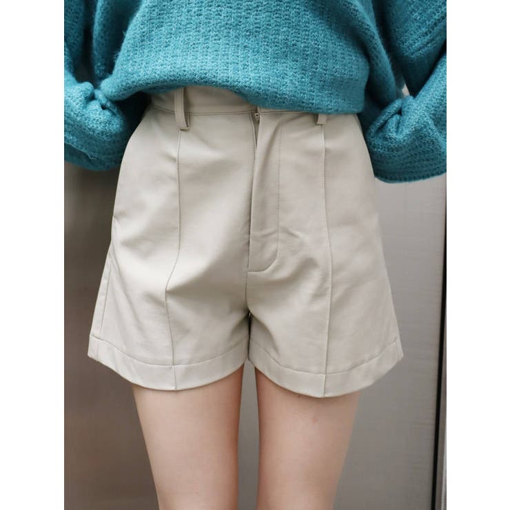 フェイクレザーショートパンツ[品番：MKSW0048985]｜EVRIS