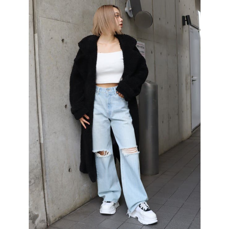 ダメージワイドデニムパンツ[品番：MKSW0057847]｜EVRIS