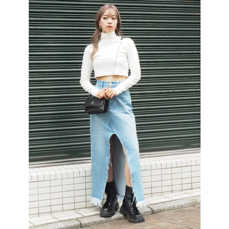 スリットロングデニムスカート | EVRIS | 詳細画像19 