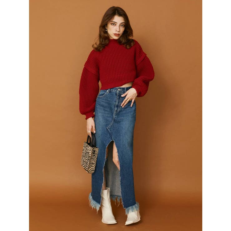 スリットロングデニムスカート 品番 Mksw Evris エブリス のレディースファッション通販 Shoplist ショップリスト