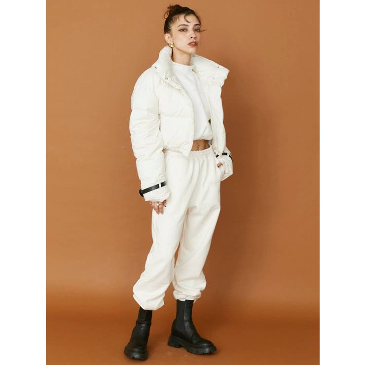 ハイネッククロップドスウェットトップス【セットアップ着用可能