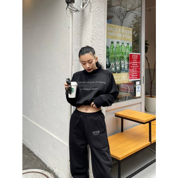 BLACK EYE PATCH クロップド トップス スウェット2点セット 完売品The Black Eye Patch クロップドスウェット ブラック｜Yahoo