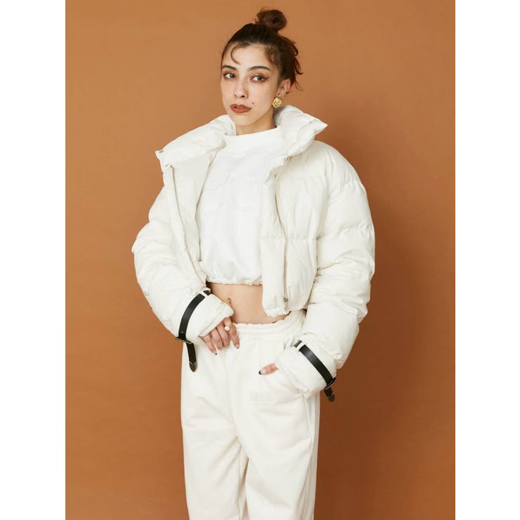 ハイネッククロップドスウェットトップス【セットアップ着用可能