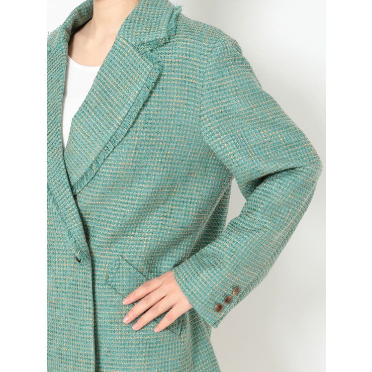 オーバーサイズツイードジャケット【セットアップ着用可能】[品番